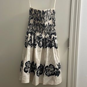 Juicy couture strapless black and white dress
